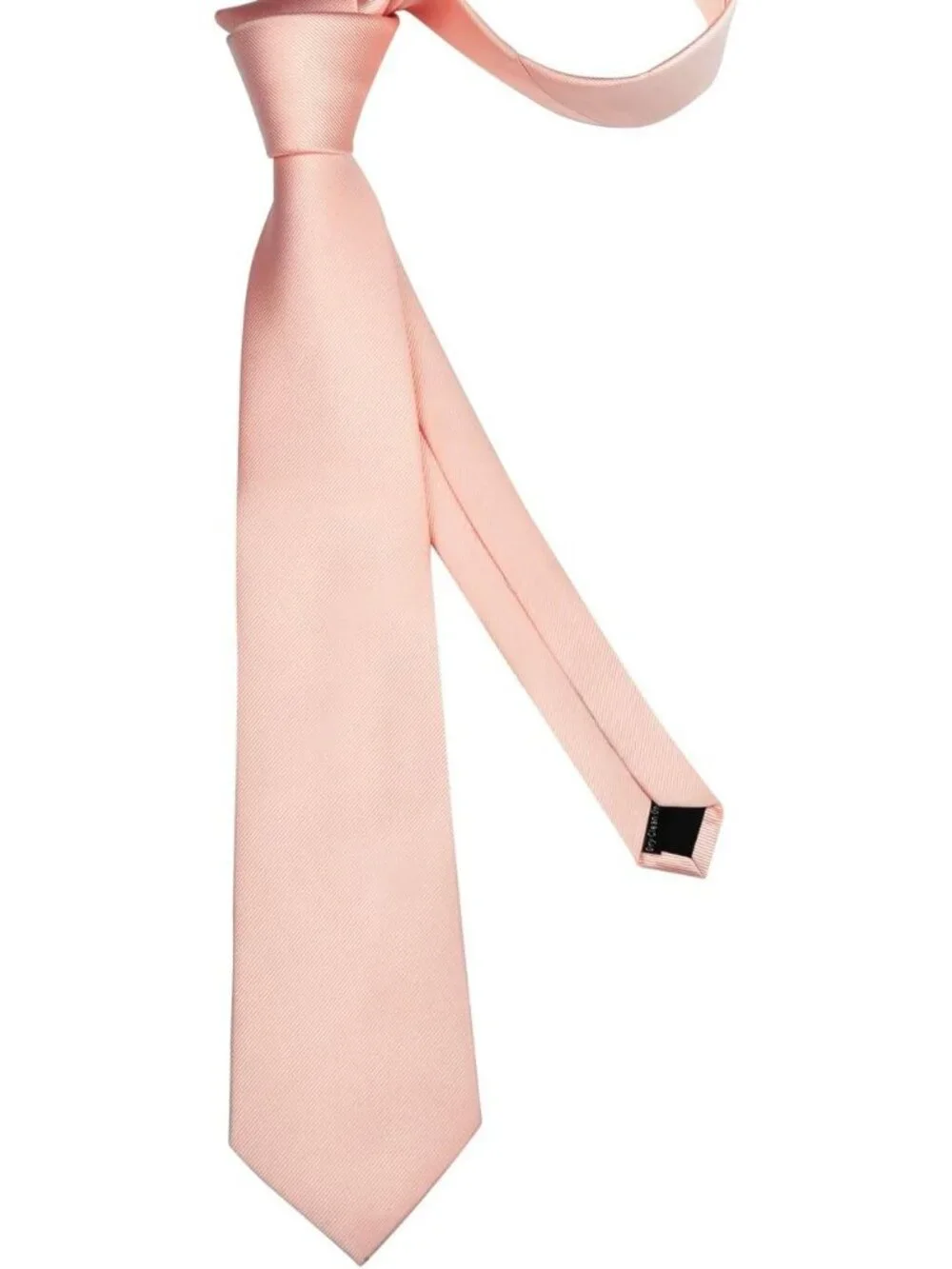 Mens Dusty Pink Solid Twill Textured Woven Silk Formal Necktie For Wedding Dress